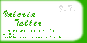 valeria taller business card